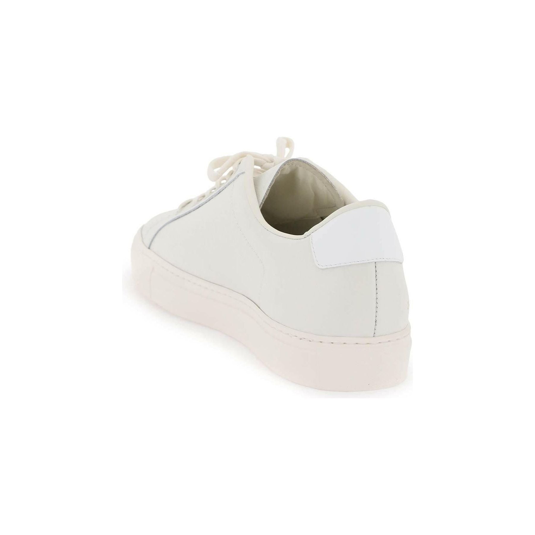 Vintage White Retro Low-Top Leather Sneakers COMMON PROJECTS JOHN JULIA.
