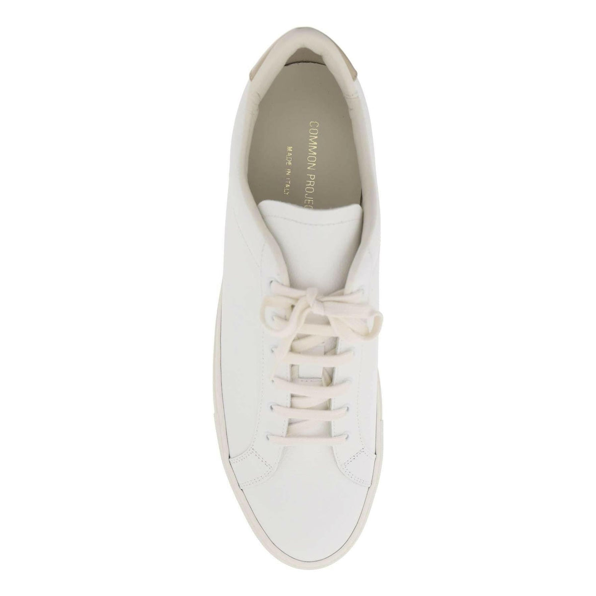 COMMON PROJECTS - White Tan Retro Low-Top Leather Sneakers - JOHN JULIA