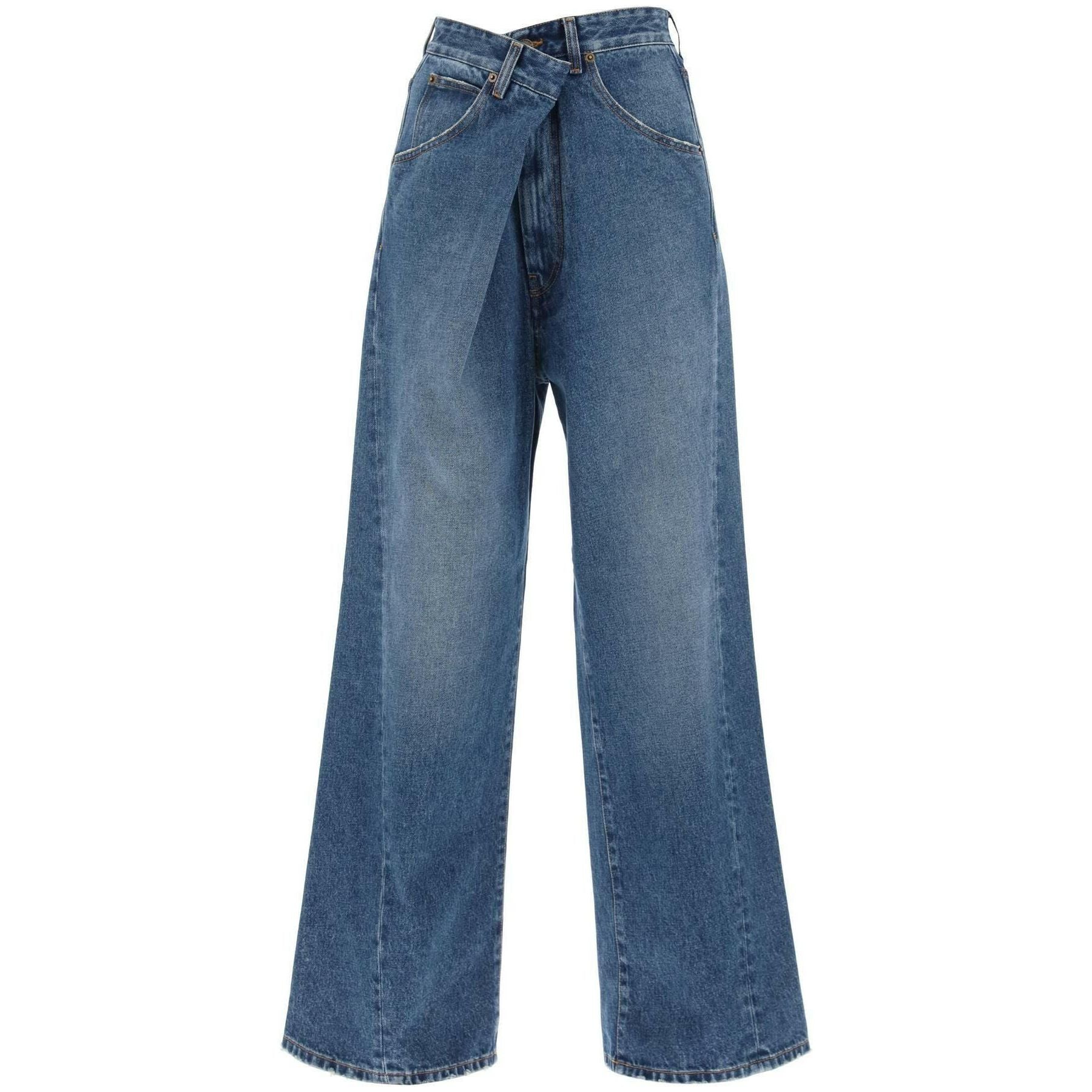 Ines' Baggy Jeans With Folded Waistband DARKPARK JOHN JULIA.