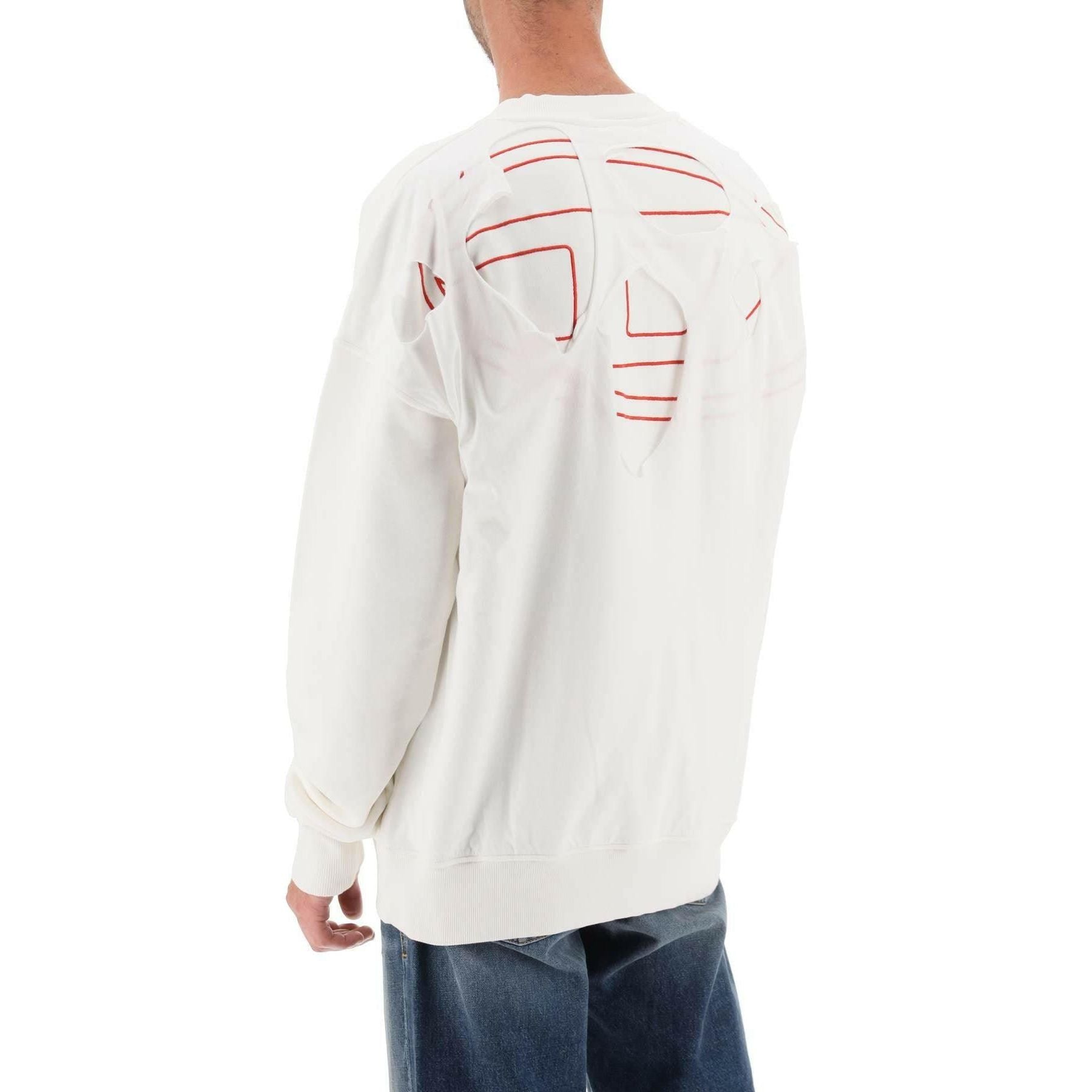 S Strapoval' Sweatshirt With Back Destroyed Effect Logo DIESEL JOHN JULIA.