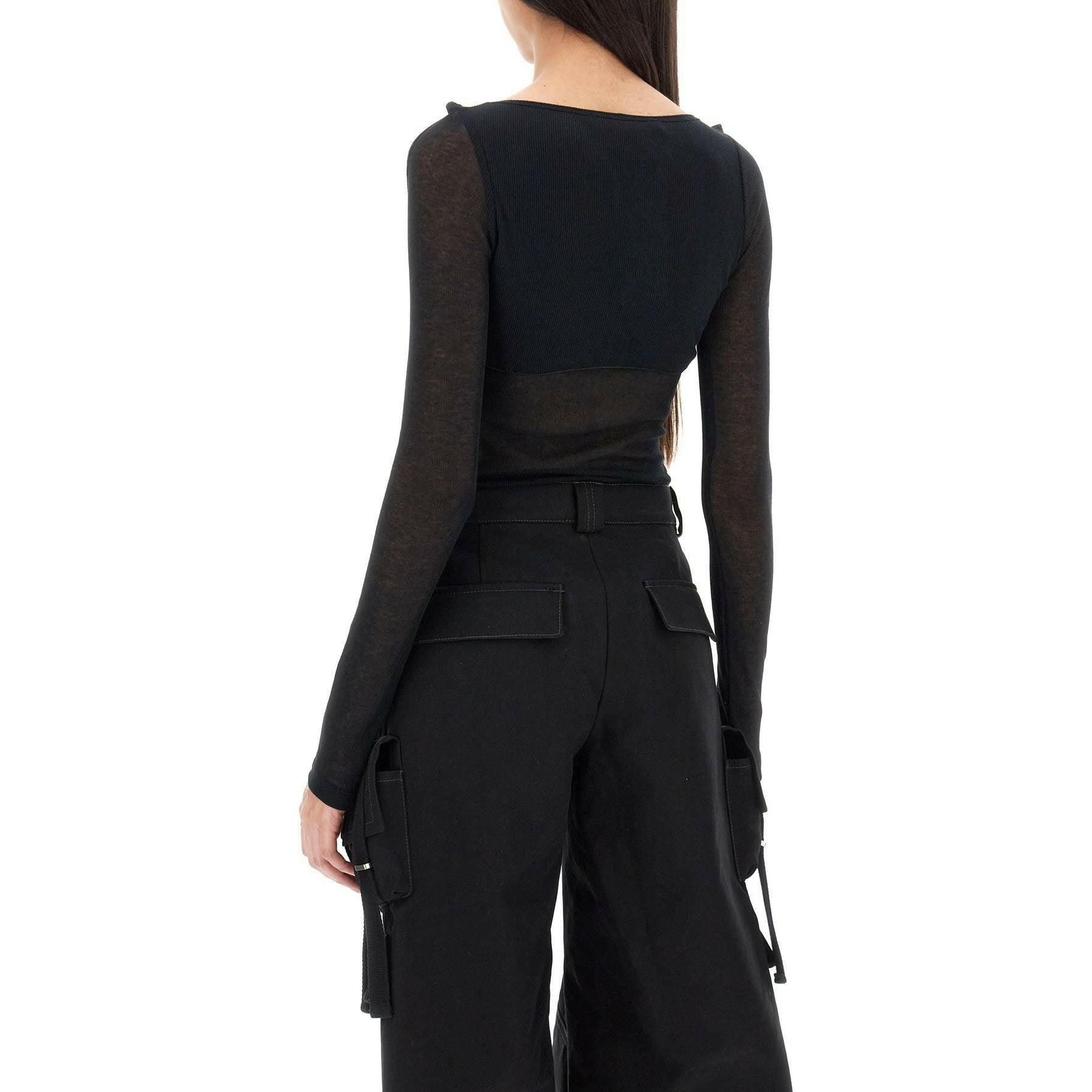 Long Sleeved Bodysuit With Cut Outs DION LEE JOHN JULIA.