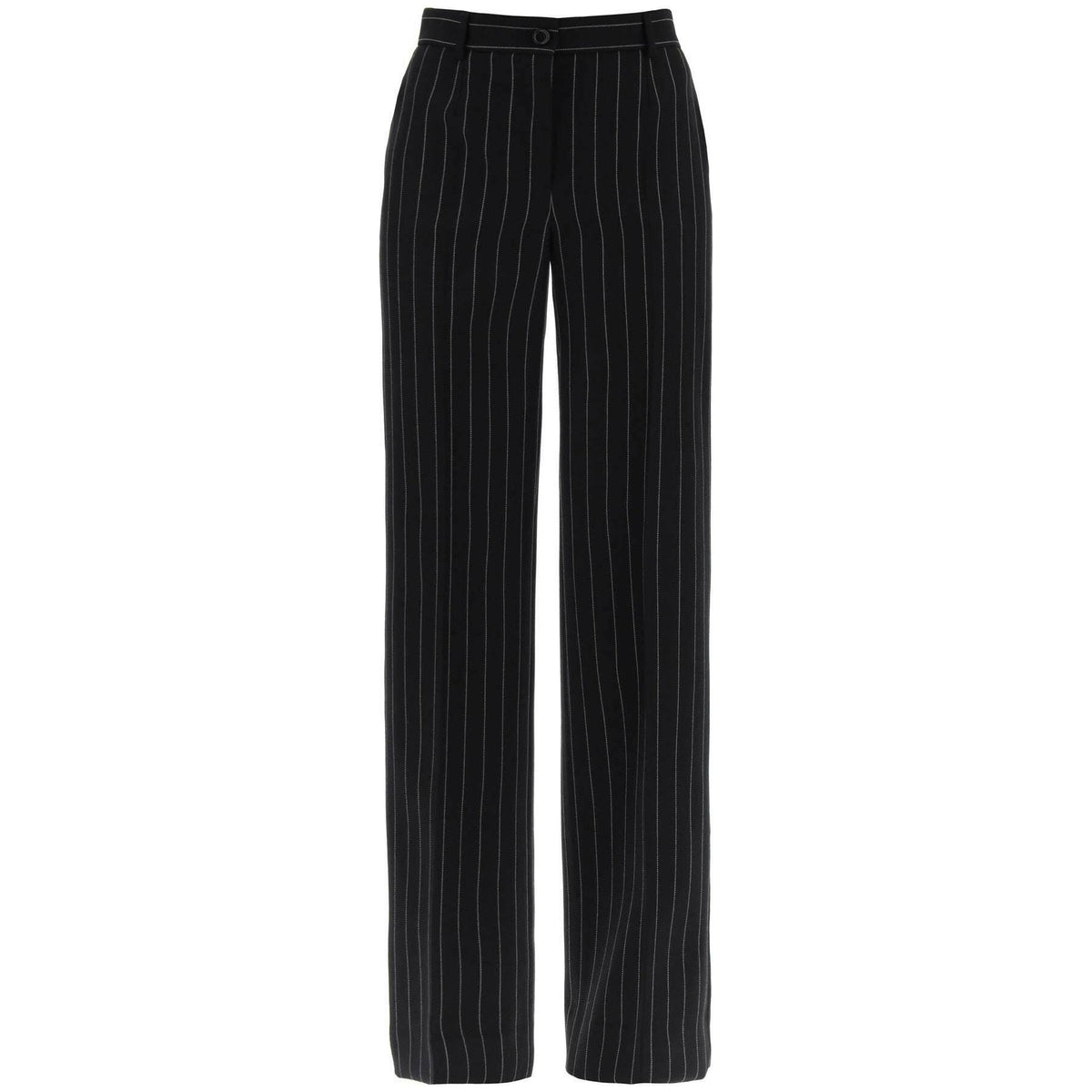 Black Pinstriped Wool Trousers DOLCE & GABBANA JOHN JULIA.