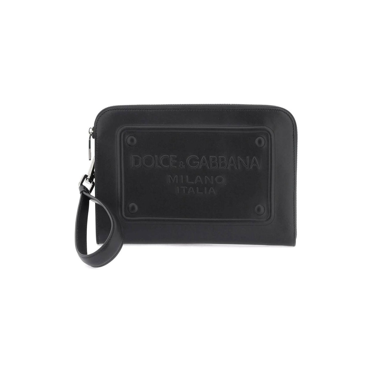 Pouch With Embossed Logo DOLCE & GABBANA JOHN JULIA.