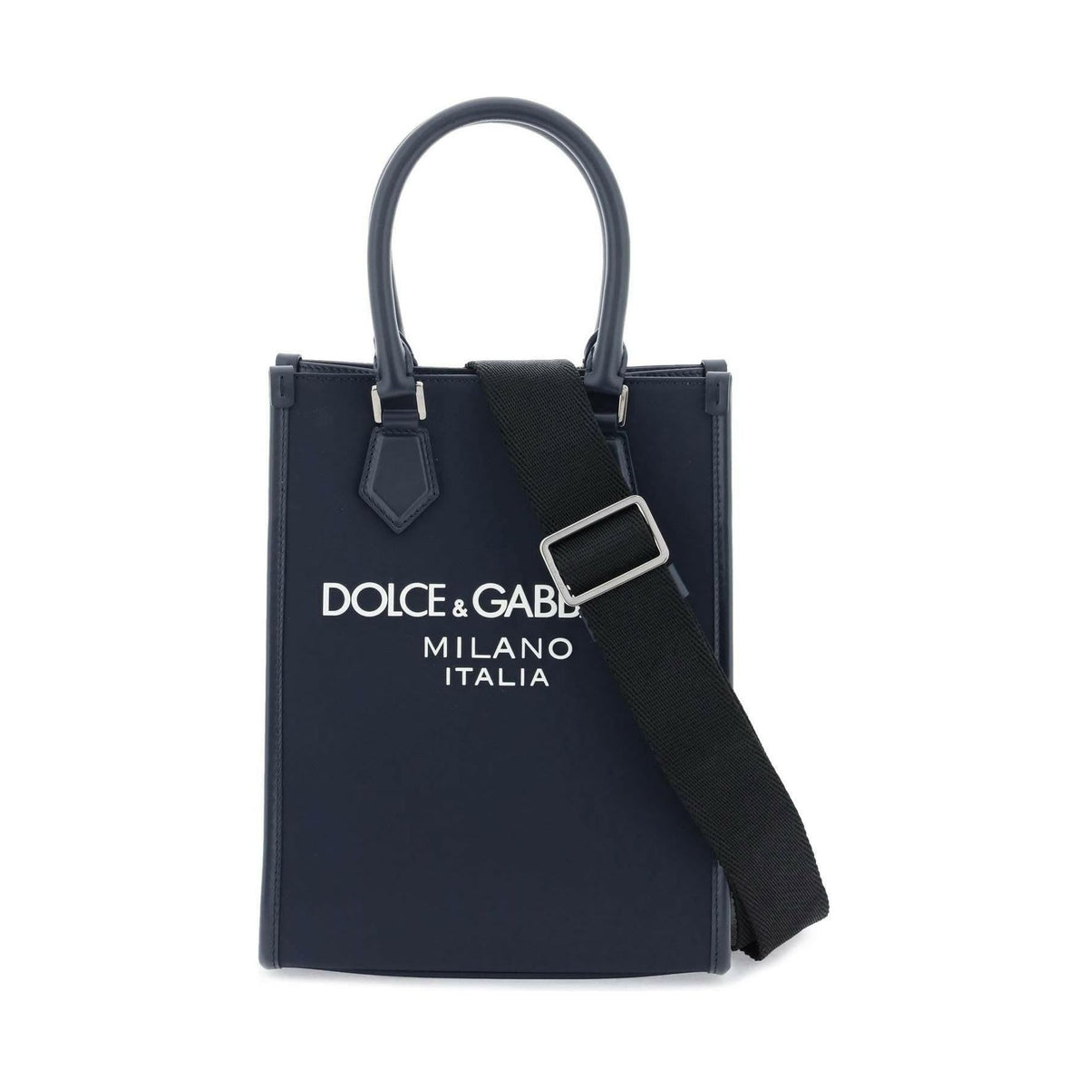 DOLCE & GABBANA - Small Nylon Tote Bag With Logo - JOHN JULIA