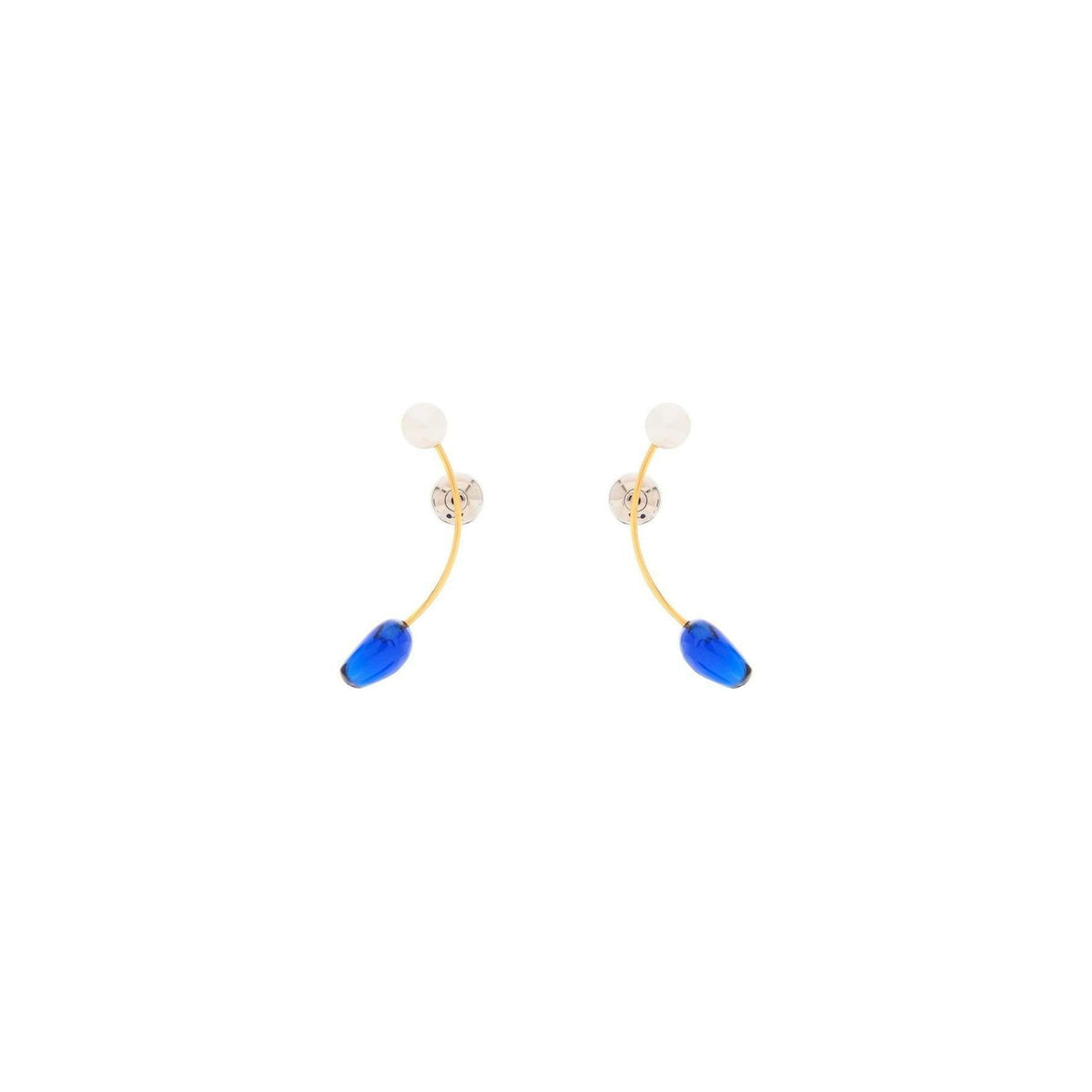 DRIES VAN NOTEN - Blue Earrings With Pearls And Stones - JOHN JULIA