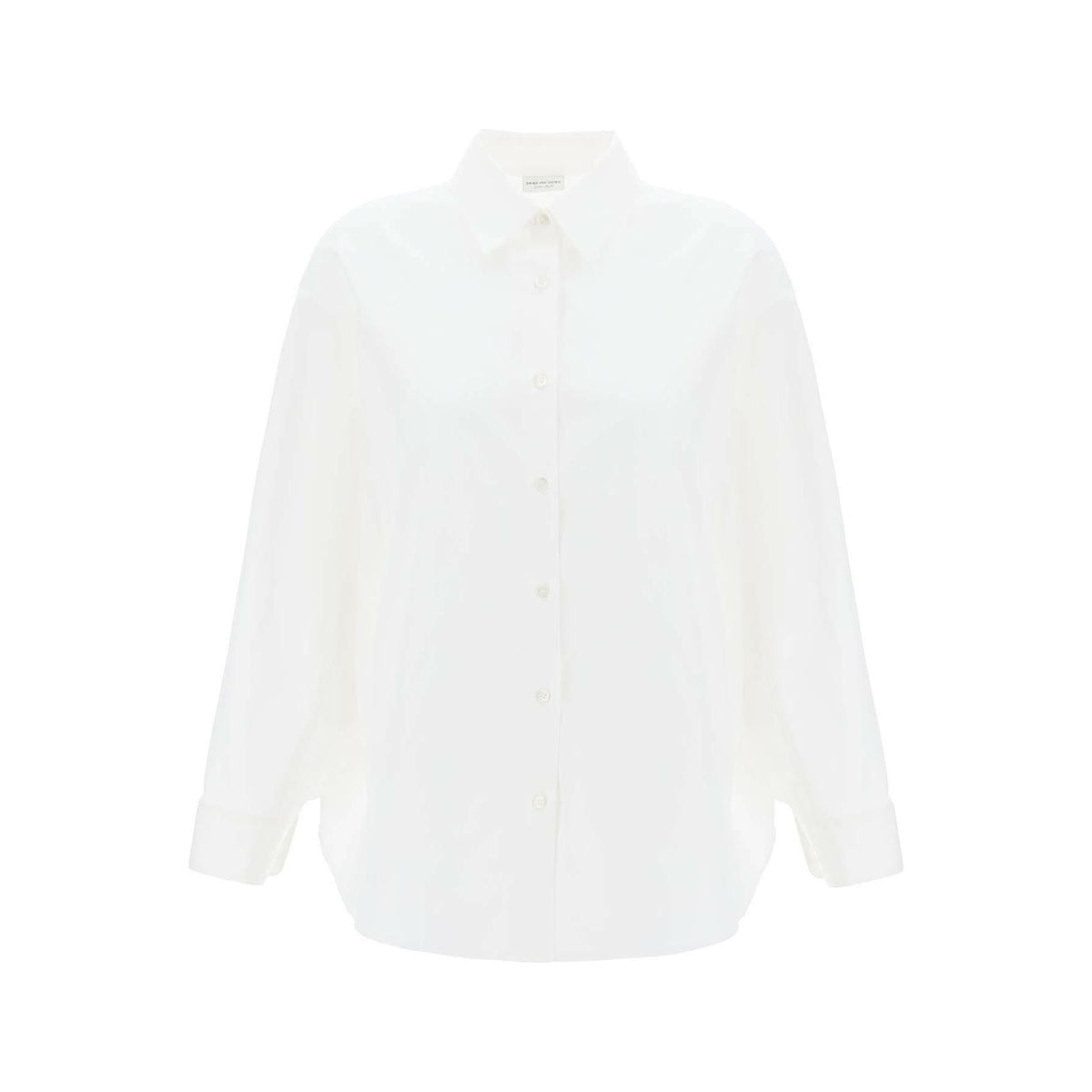 DRIES VAN NOTEN - White Cotton Casio Oversized Shirt - JOHN JULIA