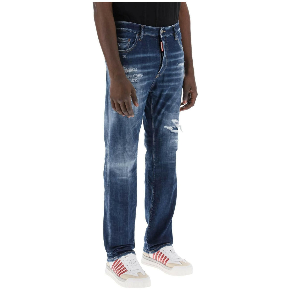 DSQUARED2 - 642 Jeans In Denim Destroyed Wash - JOHN JULIA
