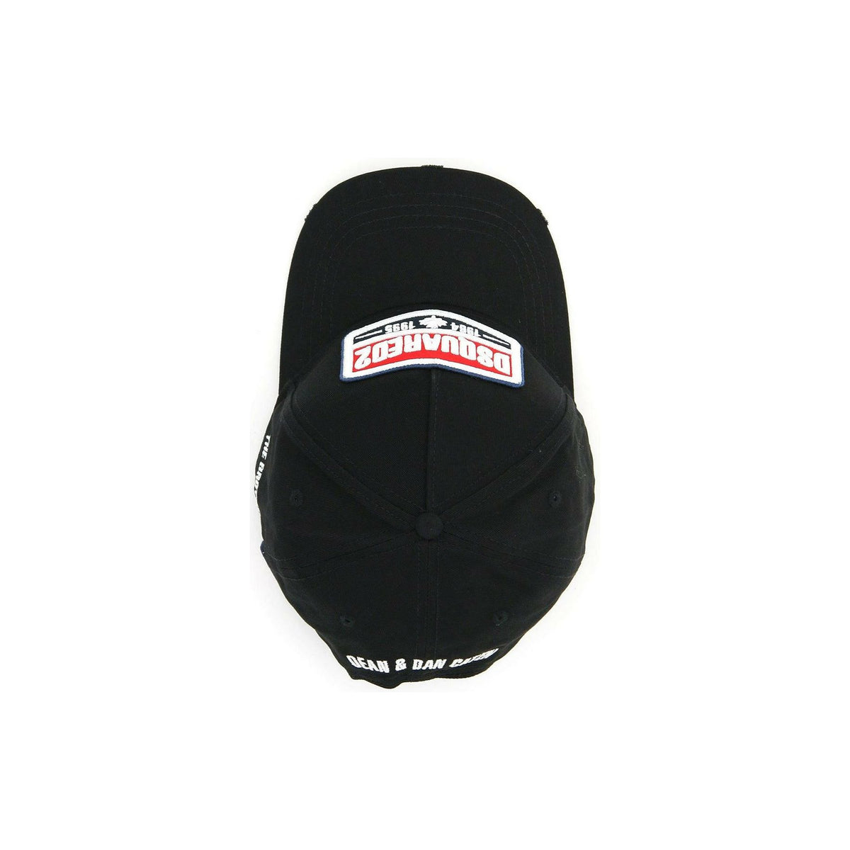 DSQUARED2 - Black Baseball Cap With Embroidered Patch - JOHN JULIA