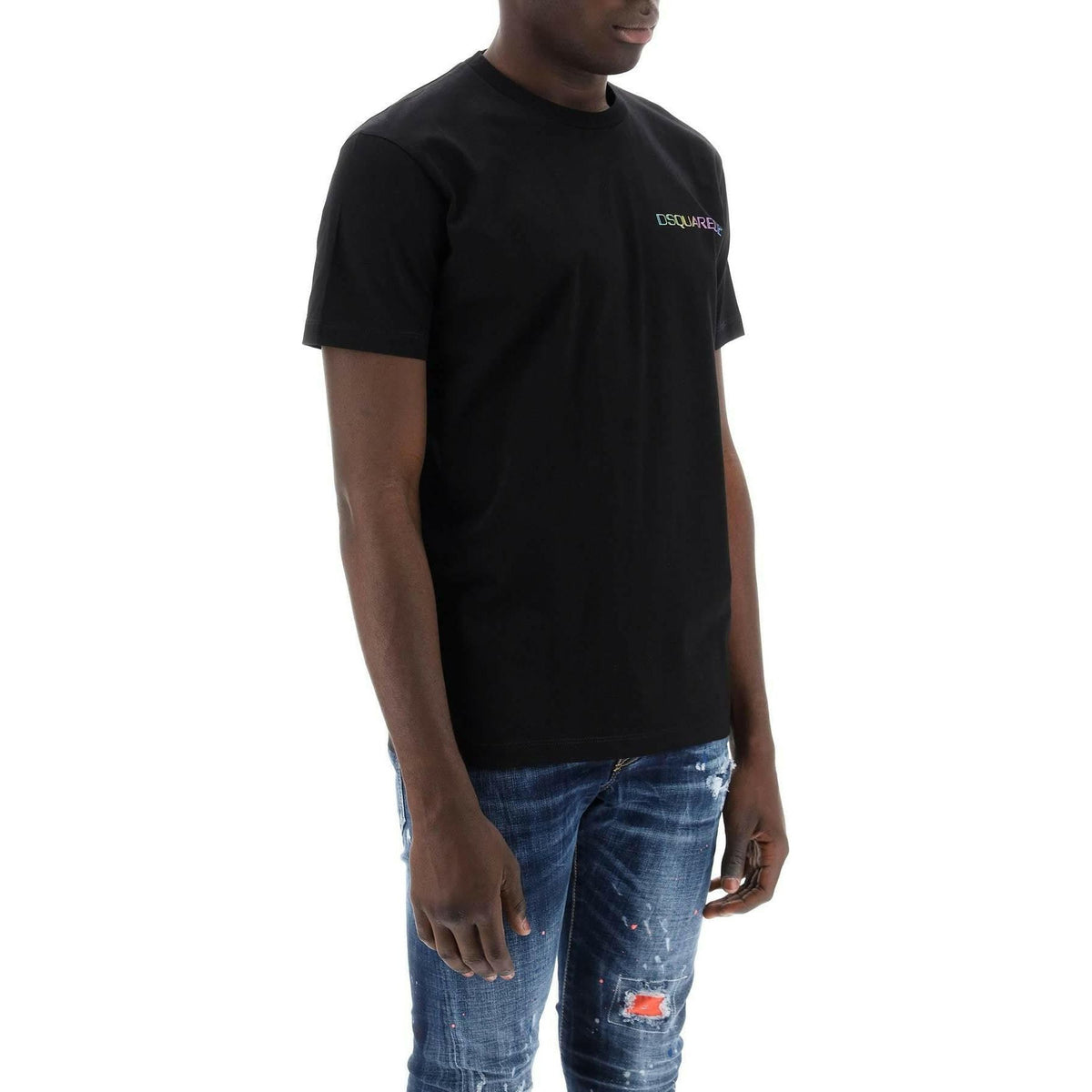 DSQUARED2 - Black Palm Beach Cool Fit Cotton T-Shirt - JOHN JULIA