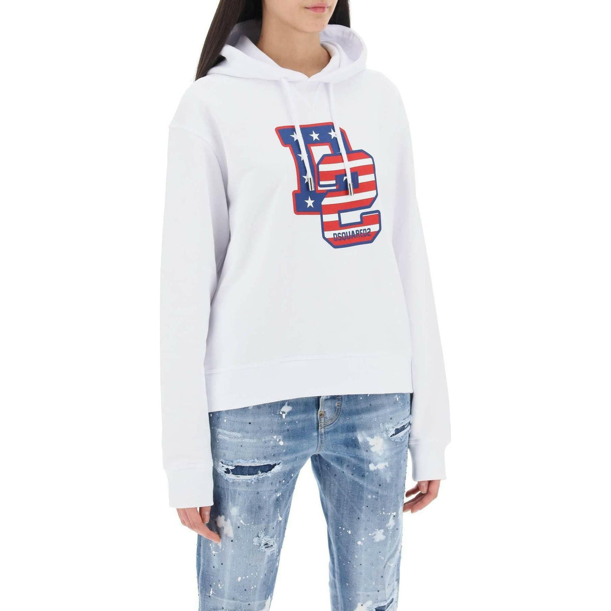 Cool Fit Hoodie With Graphic Print DSQUARED2 JOHN JULIA.