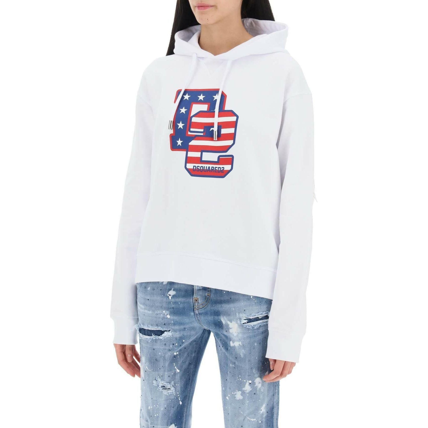 Cool Fit Hoodie With Graphic Print DSQUARED2 JOHN JULIA.
