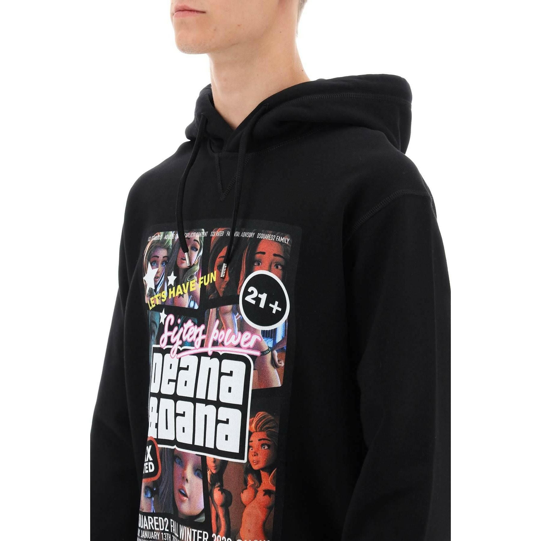 Cool Fit Hoodie With Print DSQUARED2 JOHN JULIA.