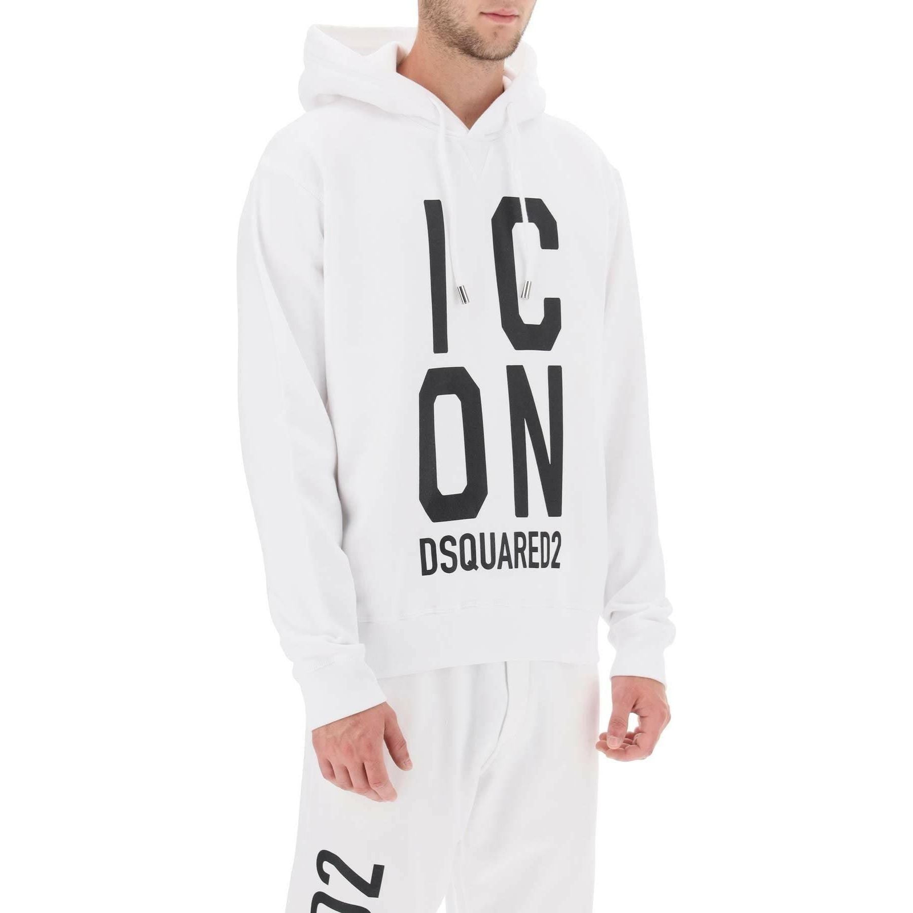 Icon Squared' Cool Fit Hoodie With Logo Print DSQUARED2 JOHN JULIA.