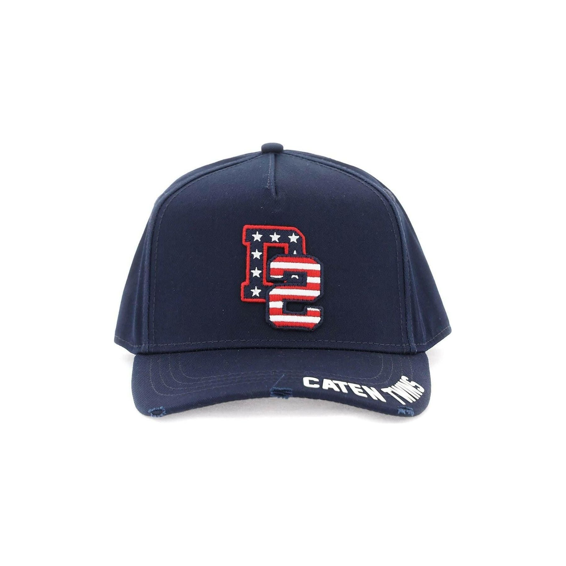 Navy Embroidered Patch Baseball Cap DSQUARED2 JOHN JULIA.