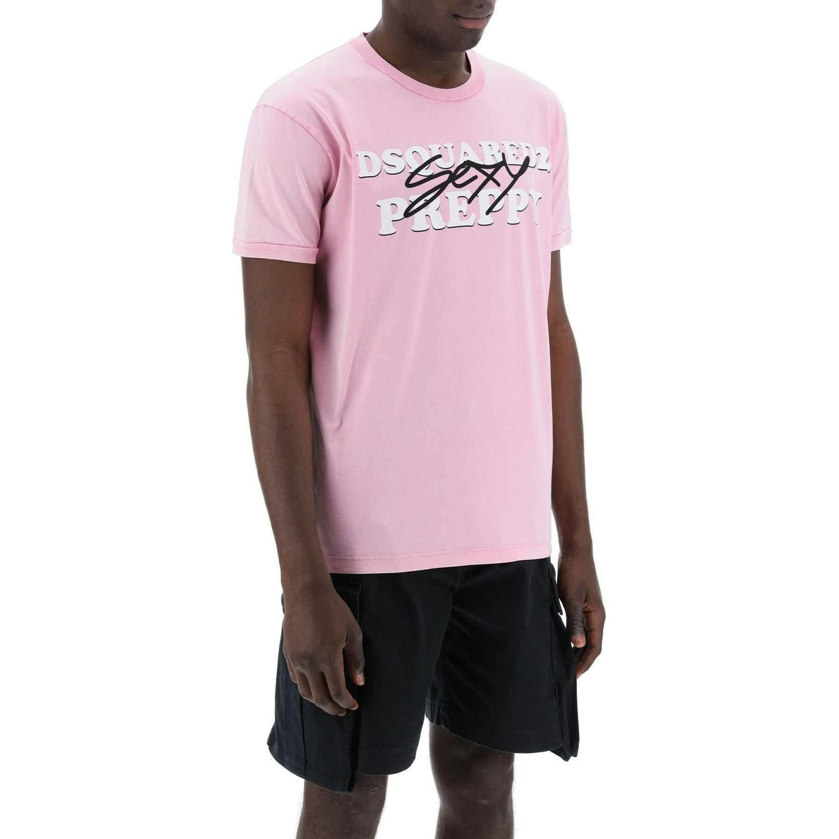 DSQUARED2 - Pink Sexy Preppy Muscle Fit Cotton T-Shirt - JOHN JULIA