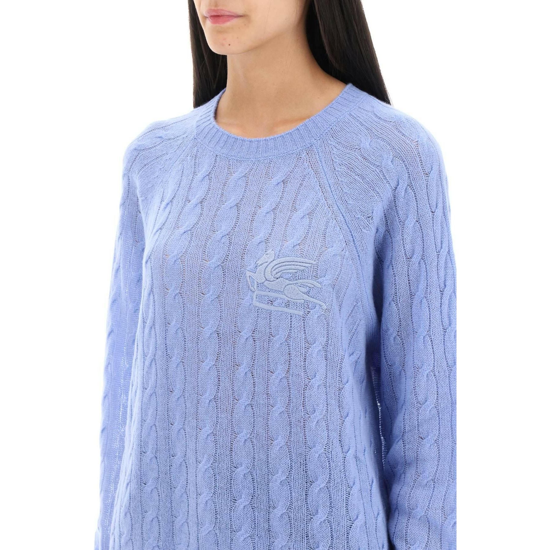 Cashmere Sweater With Pegasus Embroidery ETRO JOHN JULIA.
