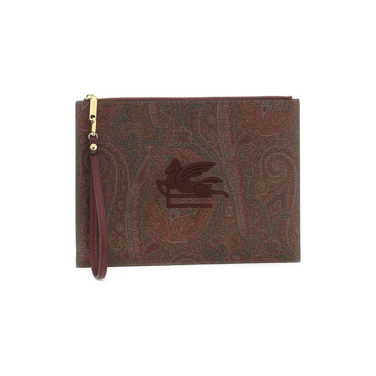 ETRO - Paisley Coated Canvas Embroidered Pouch - JOHN JULIA
