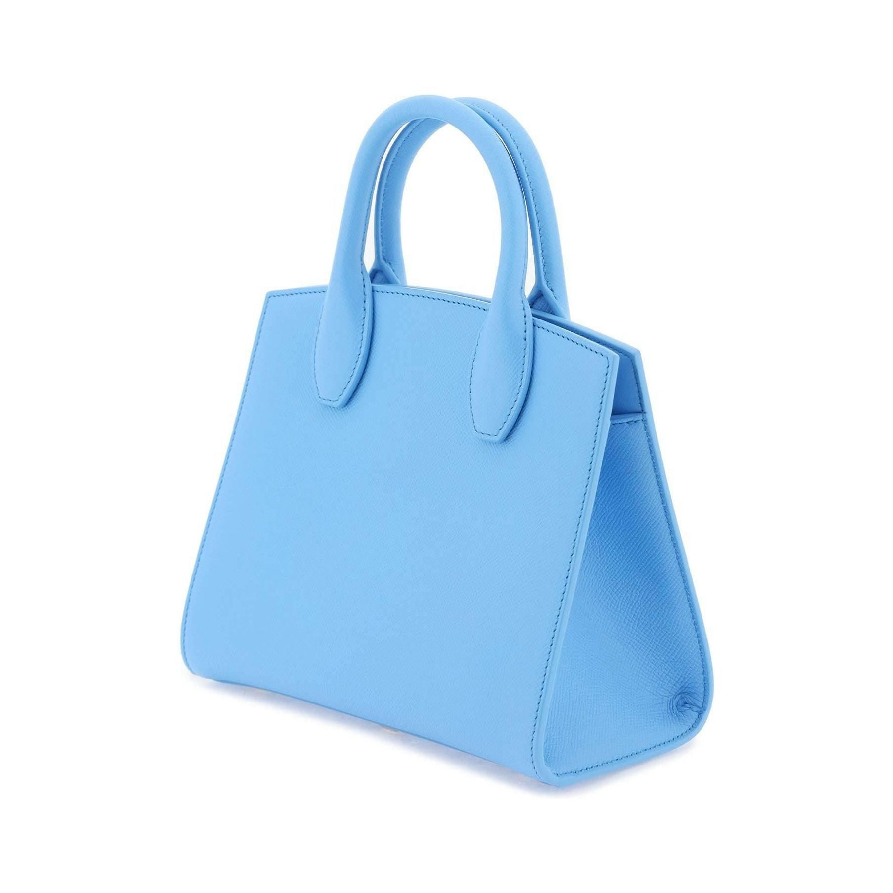 Light Blue Studio Box (S) Calfskin Handbag FERRAGAMO JOHN JULIA.
