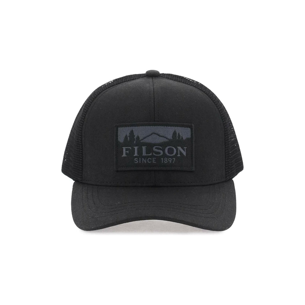 FILSON - Black Water-Repellent Cotton Trucker Hat - JOHN JULIA
