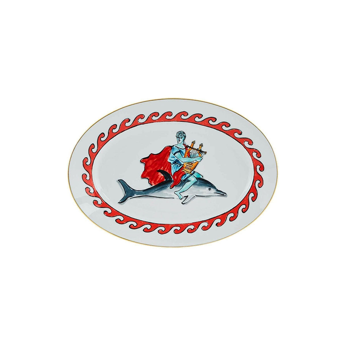 GINORI 1735 - Il Viaggio Di Nettuno Oval Flat Platter - JOHN JULIA