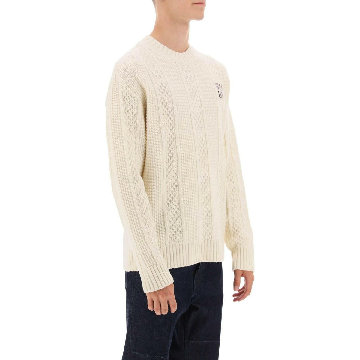 Sweater With Hand Embroidered Logo GOLDEN GOOSE JOHN JULIA.