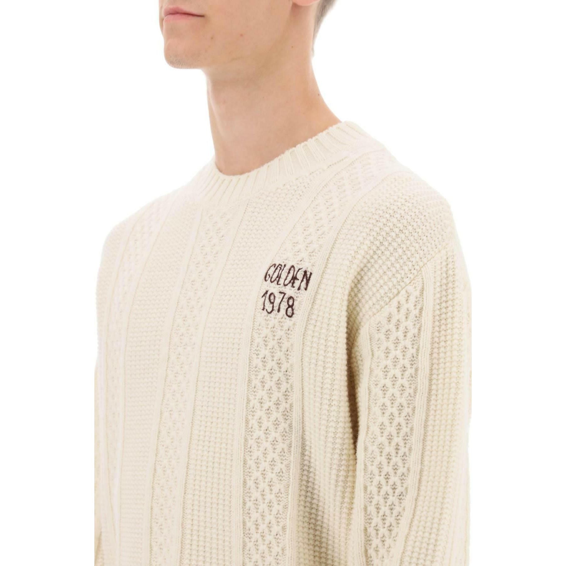 Sweater With Hand Embroidered Logo GOLDEN GOOSE JOHN JULIA.