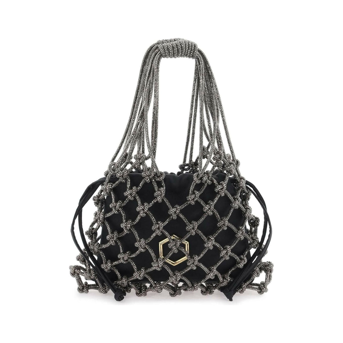 Black Mini Carrie Crystal Handbag HIBOURAMA JOHN JULIA.