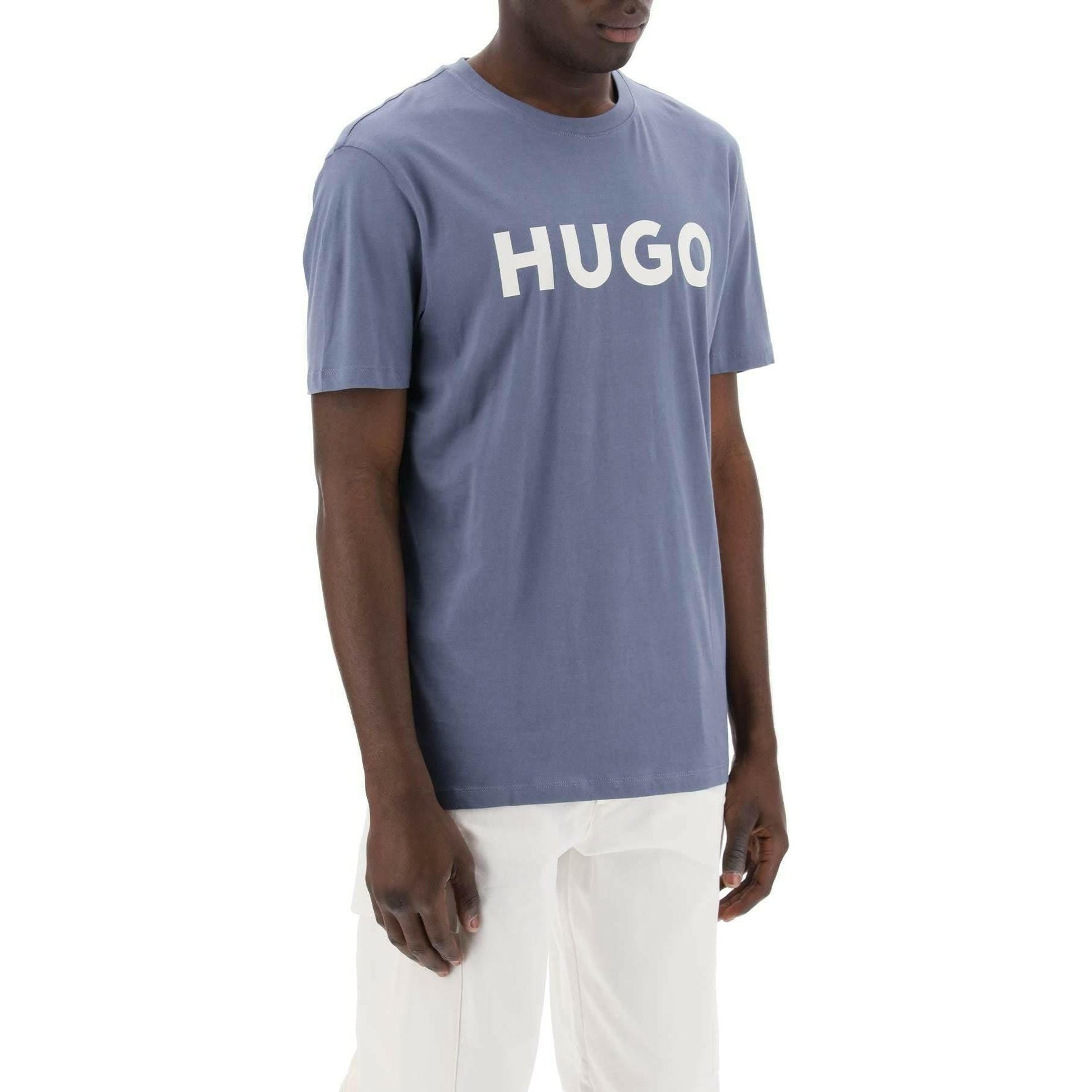Blue Dulivio Logo Cotton T-Shirt HUGO JOHN JULIA.