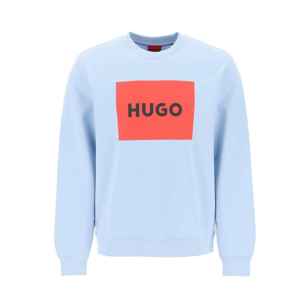 HUGO - Light Pastel Blue Duragol Logo Box French Terry Sweatshirt - JOHN JULIA