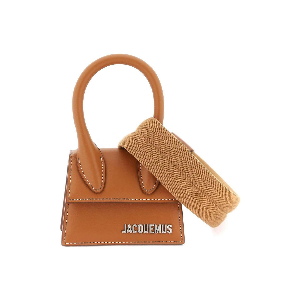 JACQUEMUS - Light Brown 'Le Chiquito' Genuine Leather Mini Bag - JOHN JULIA