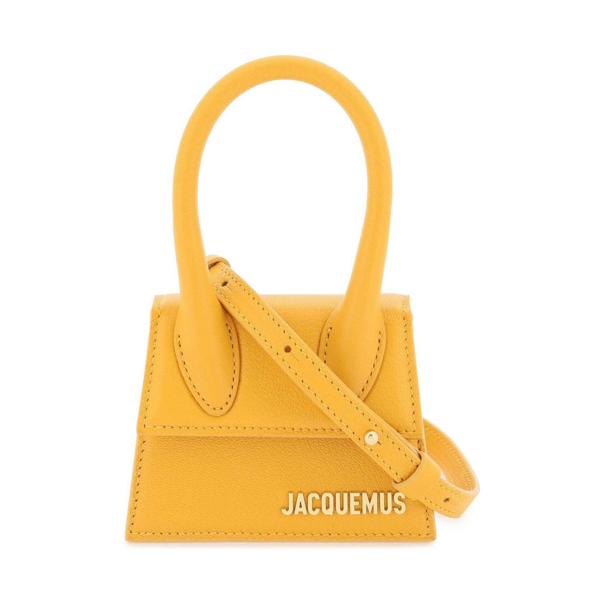 JACQUEMUS - Yellow 'Le Chiquito' Genuine Leather Micro Bag - JOHN JULIA