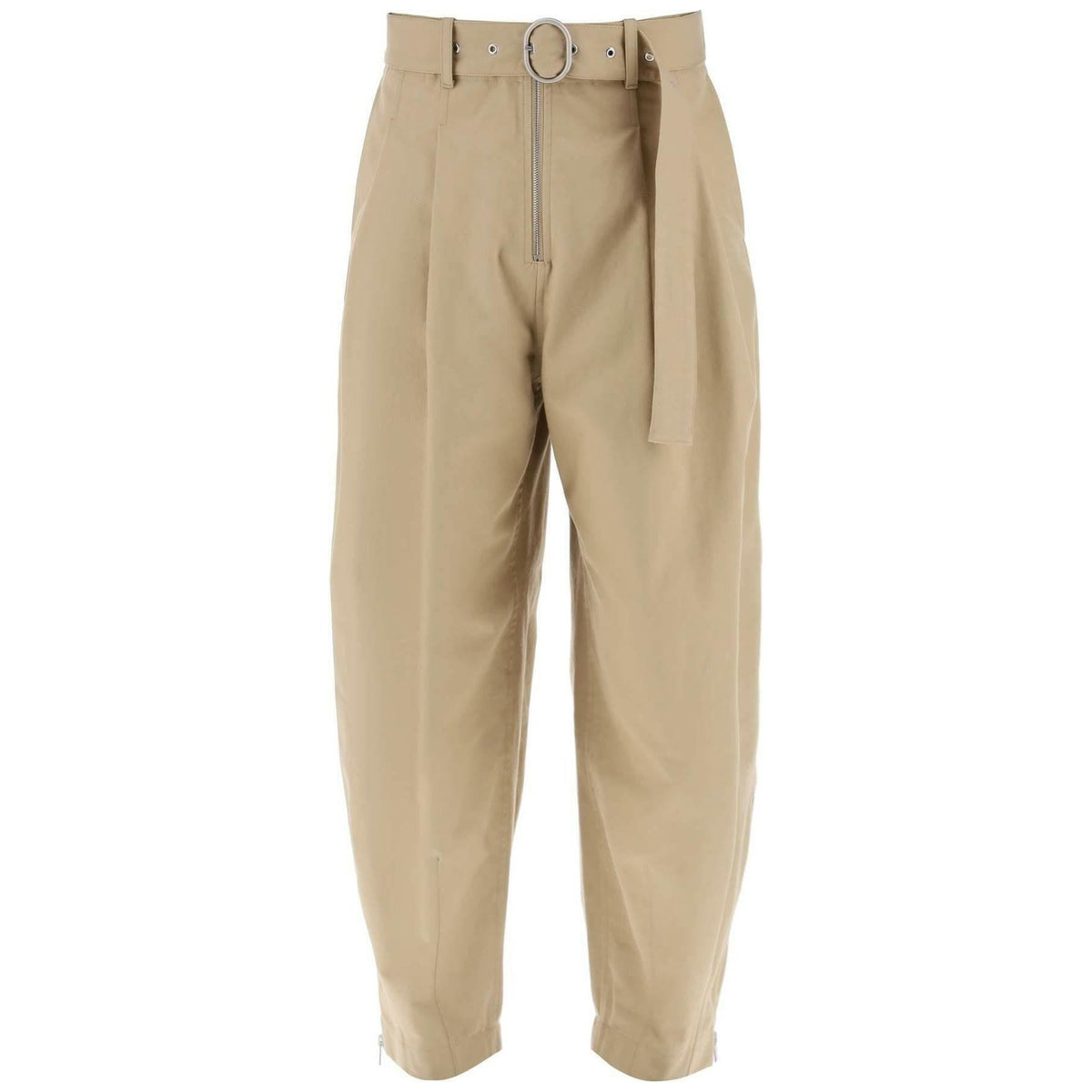 JIL SANDER - Cotton Pants With Removable Belt - JOHN JULIA