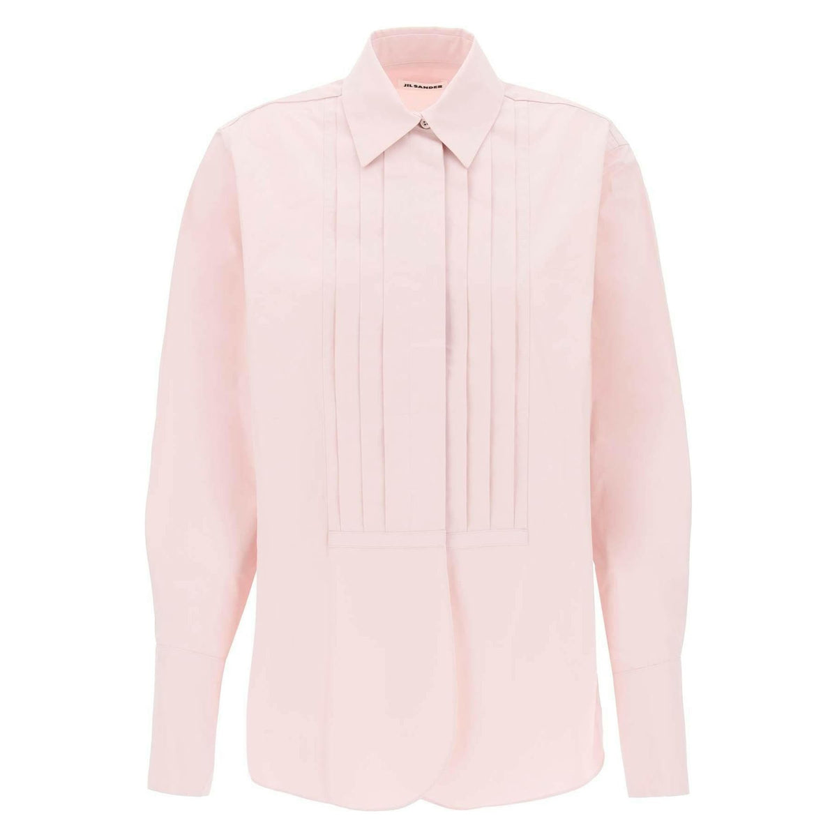 JIL SANDER - Pink Organic Cotton Tuxedo Shirt - JOHN JULIA