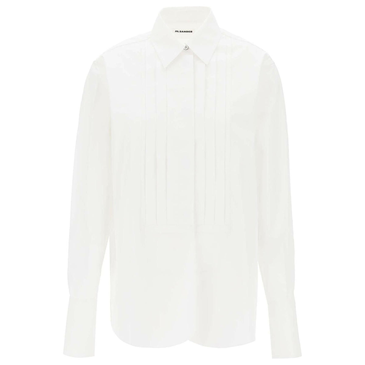 JIL SANDER - White Organic Cotton Tuxedo Shirt - JOHN JULIA