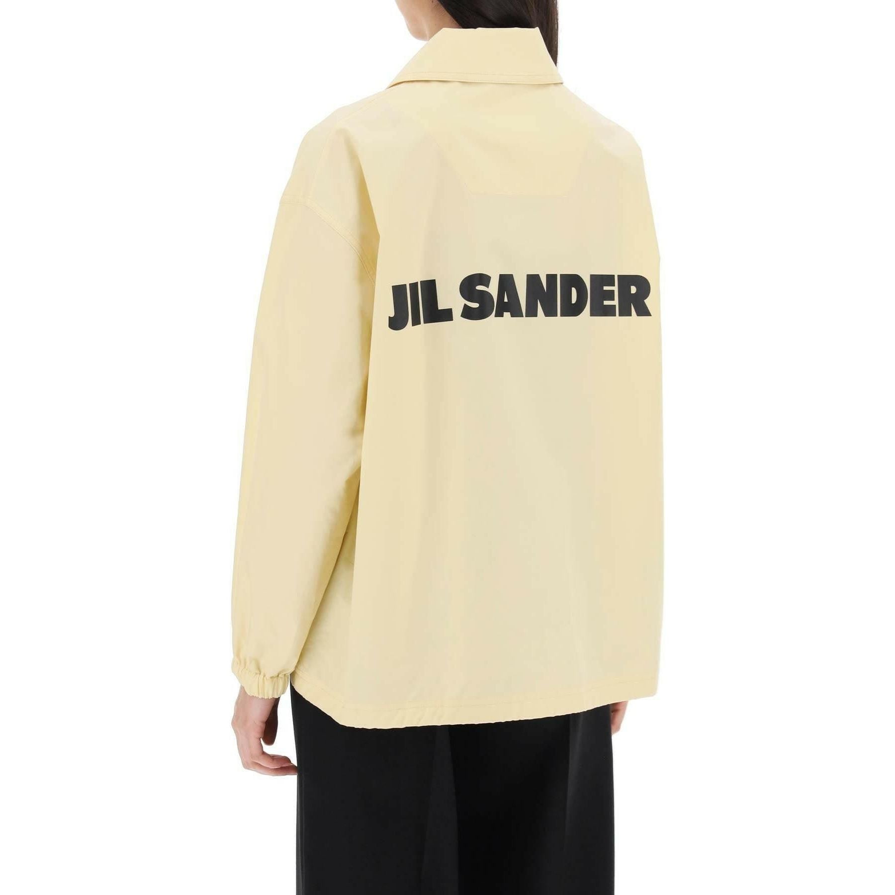 Yellow Water-Resistant Lightweight Cotton Coach Jacket JIL SANDER JOHN JULIA.
