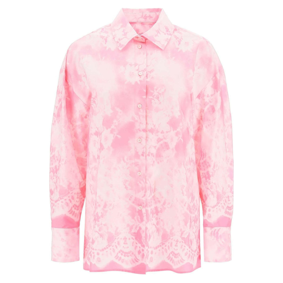 MSGM - Oversized Shirt With All Over Print - JOHN JULIA