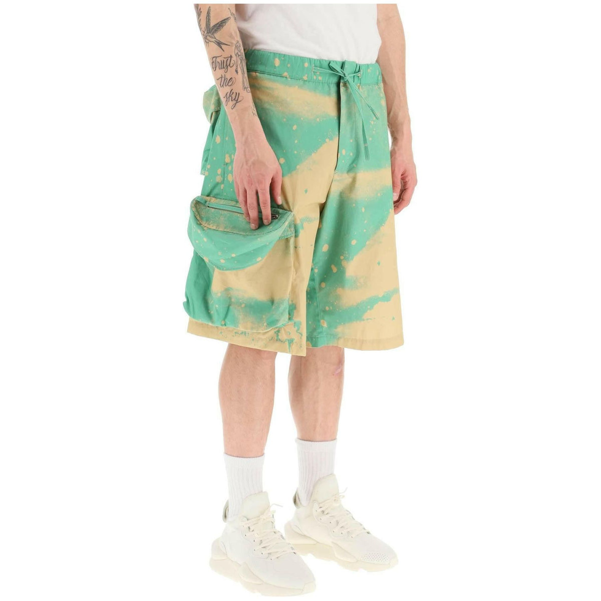 OAMC - Smudge Oversized Shorts With Maxi Pockets - JOHN JULIA
