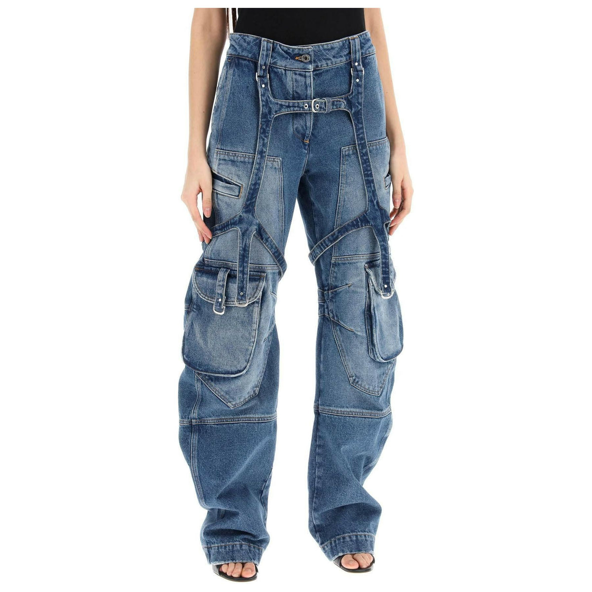 OFF-WHITE - Cargo Harness Jeans - JOHN JULIA