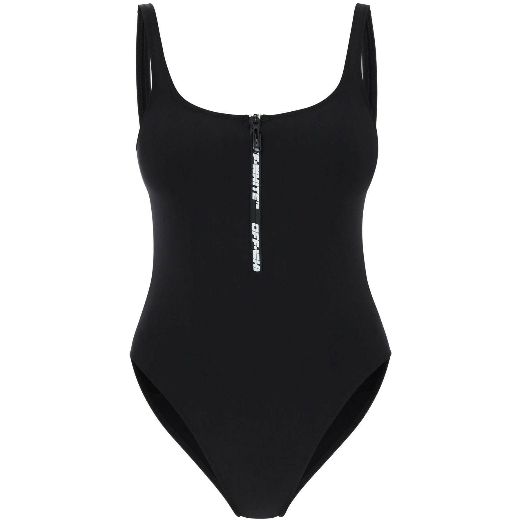 One Piece Swimsuit With Zip And Logo OFF-WHITE JOHN JULIA.