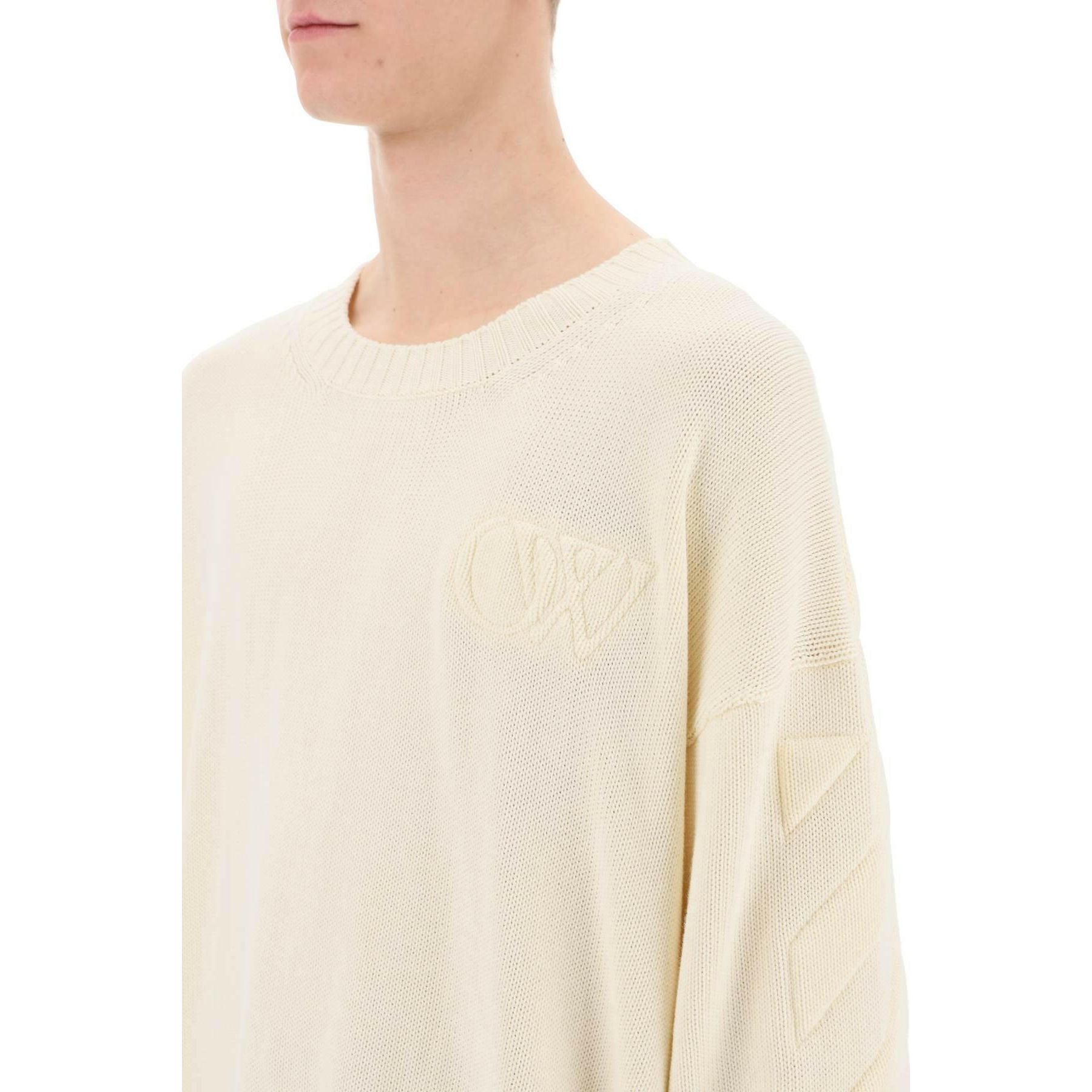 Sweater With Embossed Diagonal Motif OFF-WHITE JOHN JULIA.