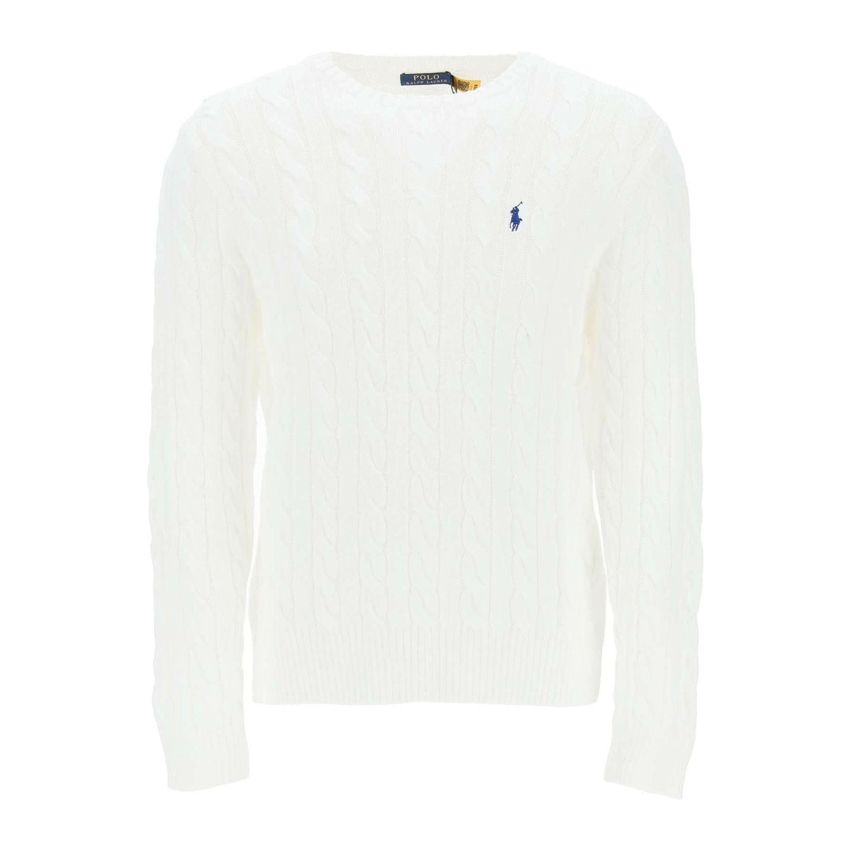 POLO RALPH LAUREN - White Cotton Cable Knit Sweater - JOHN JULIA