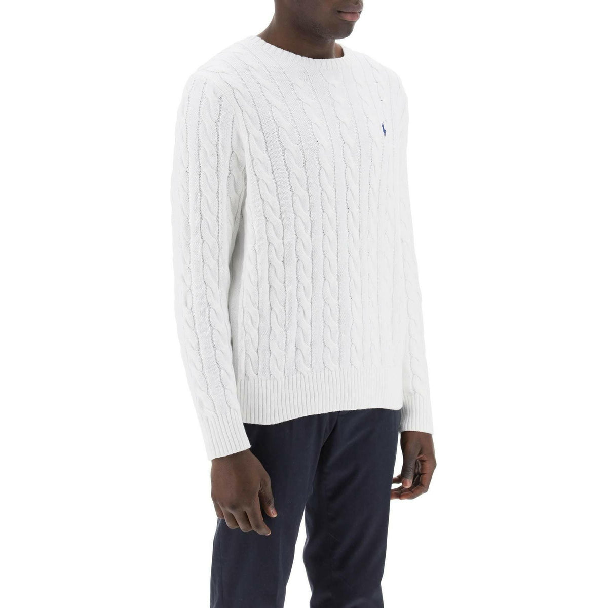 POLO RALPH LAUREN - White Cotton Cable Knit Sweater - JOHN JULIA