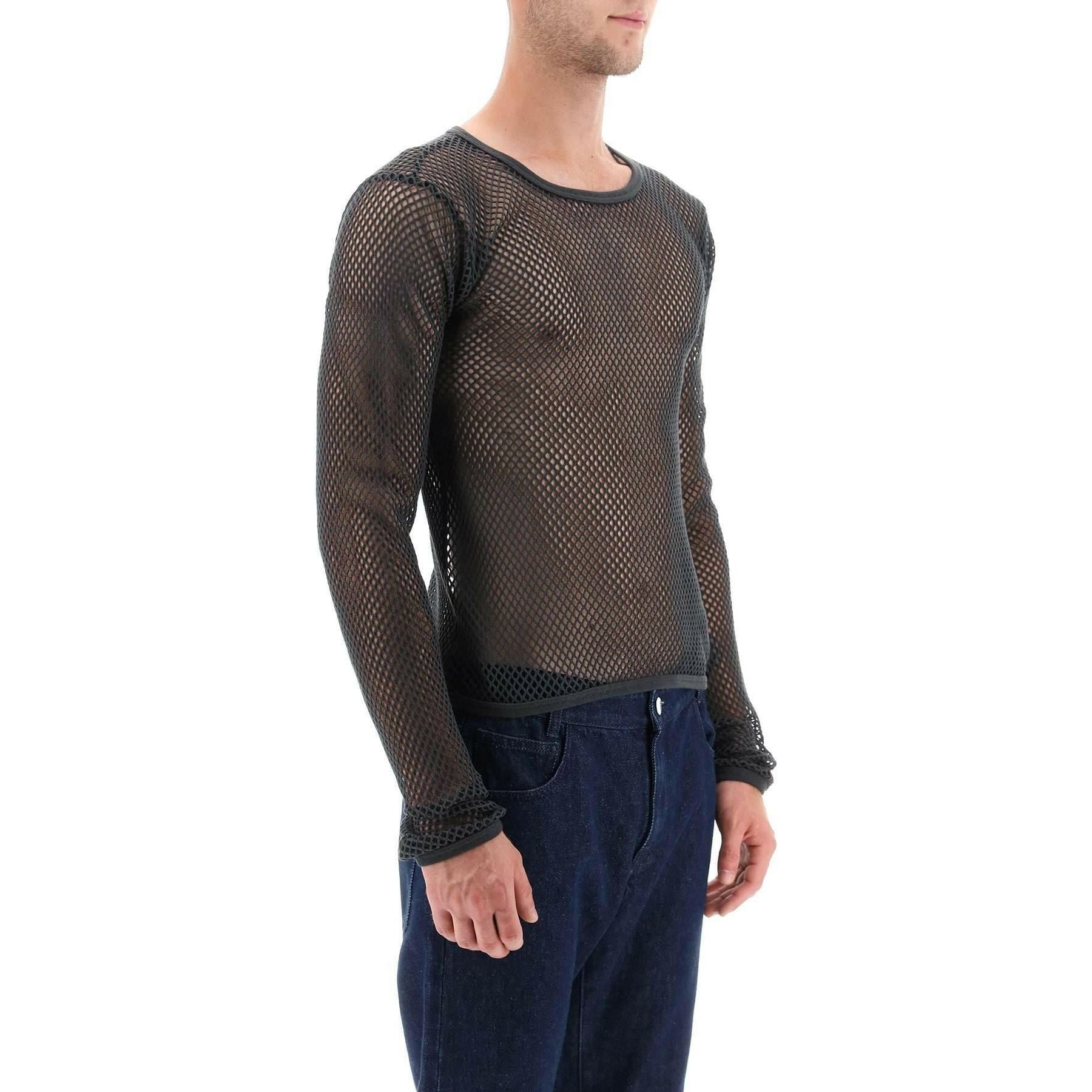 Long Sleeve Fishnet Knit T-Shirt RAF SIMONS JOHN JULIA.