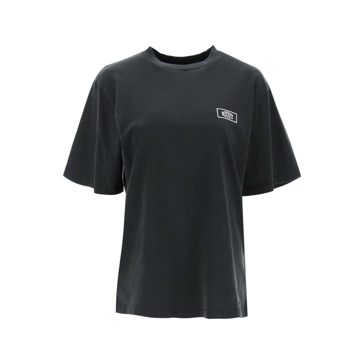 ROTATE - Faded Effect T-Shirt With Logo Embroidery - JOHN JULIA