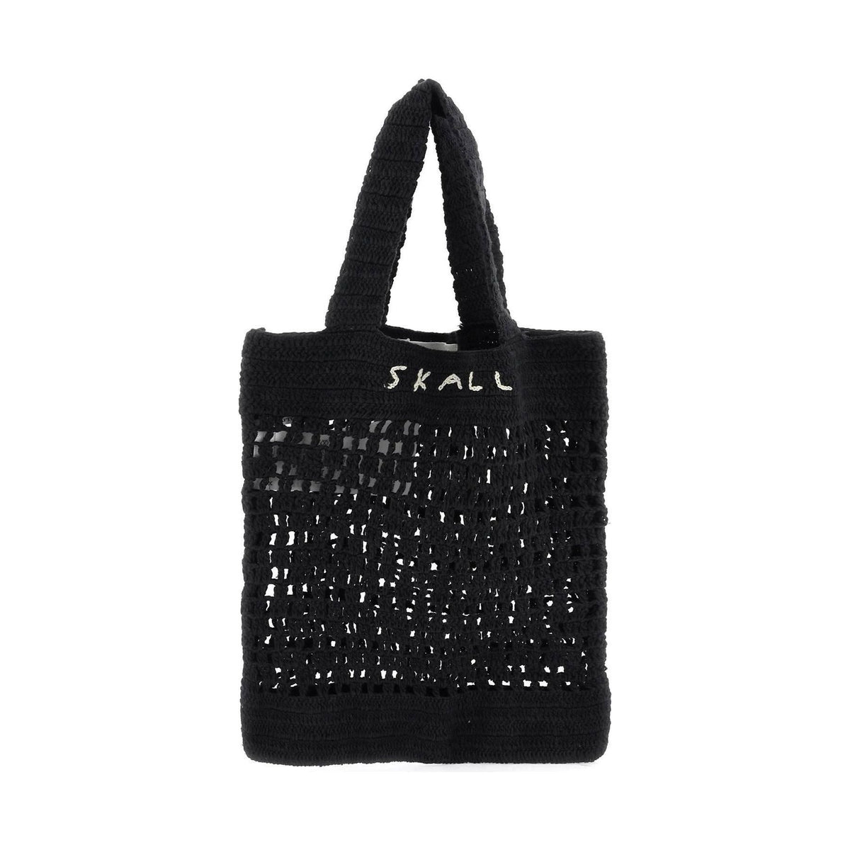 SKALL STUDIO - Black Evalu Organic Cotton Crochet Handbag - JOHN JULIA