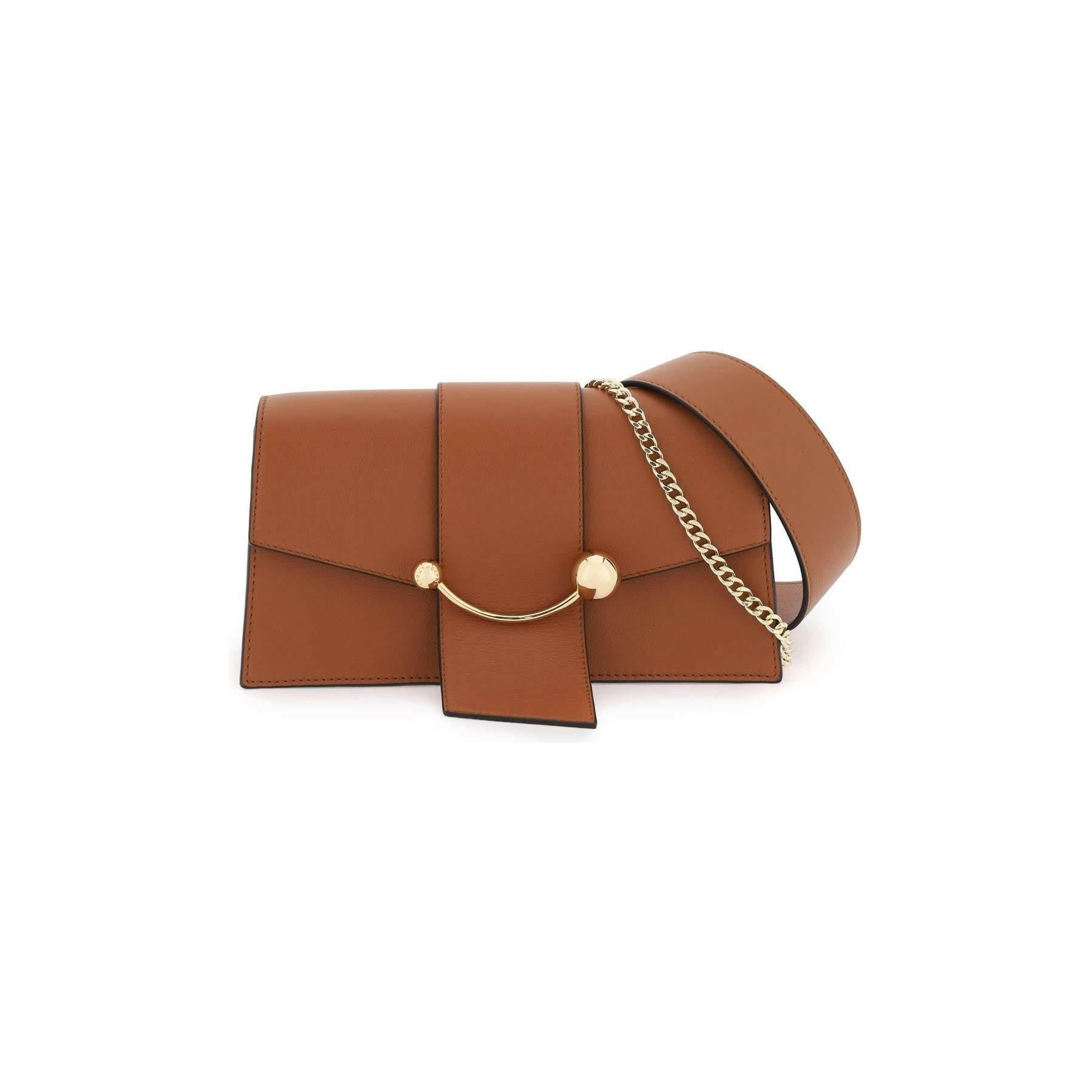 Chestnut Brown 'Mini Crescent' Leather Bag STRATHBERRY JOHN JULIA.