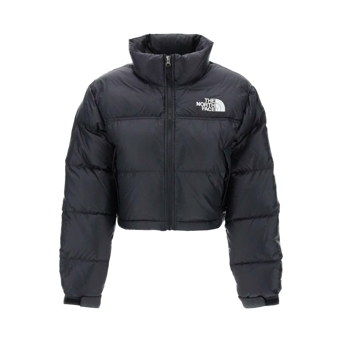 THE NORTH FACE - The North Face Black Cropped Nuptse Jacket with Recycled Down - JOHN JULIA