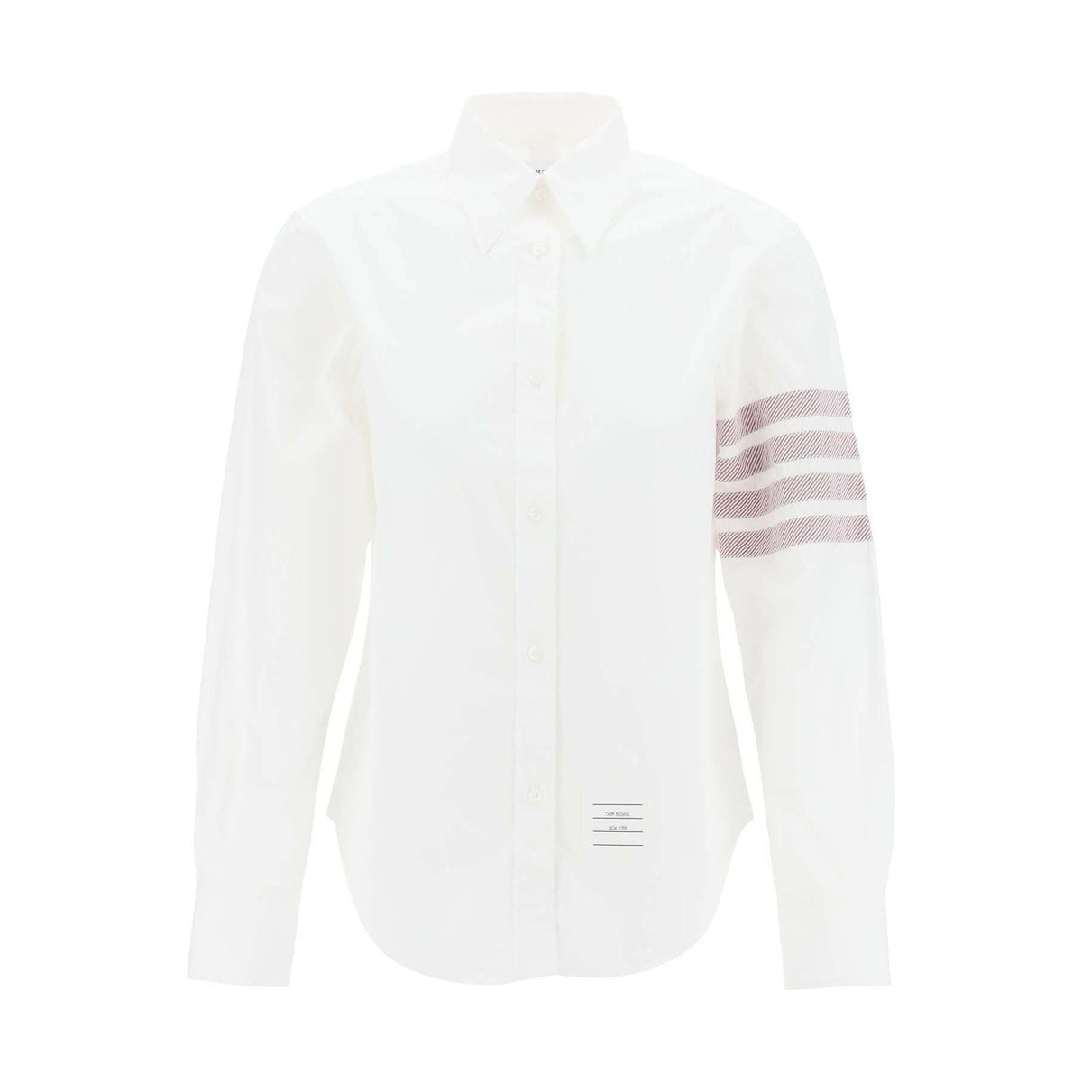 White 4-Bar Limited Edition Cotton Shirt THOM BROWNE JOHN JULIA.