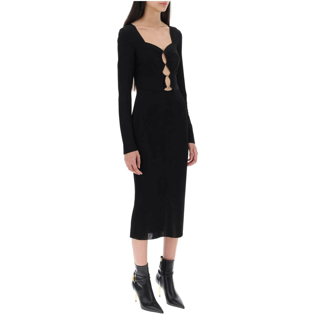 TOM FORD - Tom Ford Knitted Midi Dress With Cut Outs - JOHN JULIA