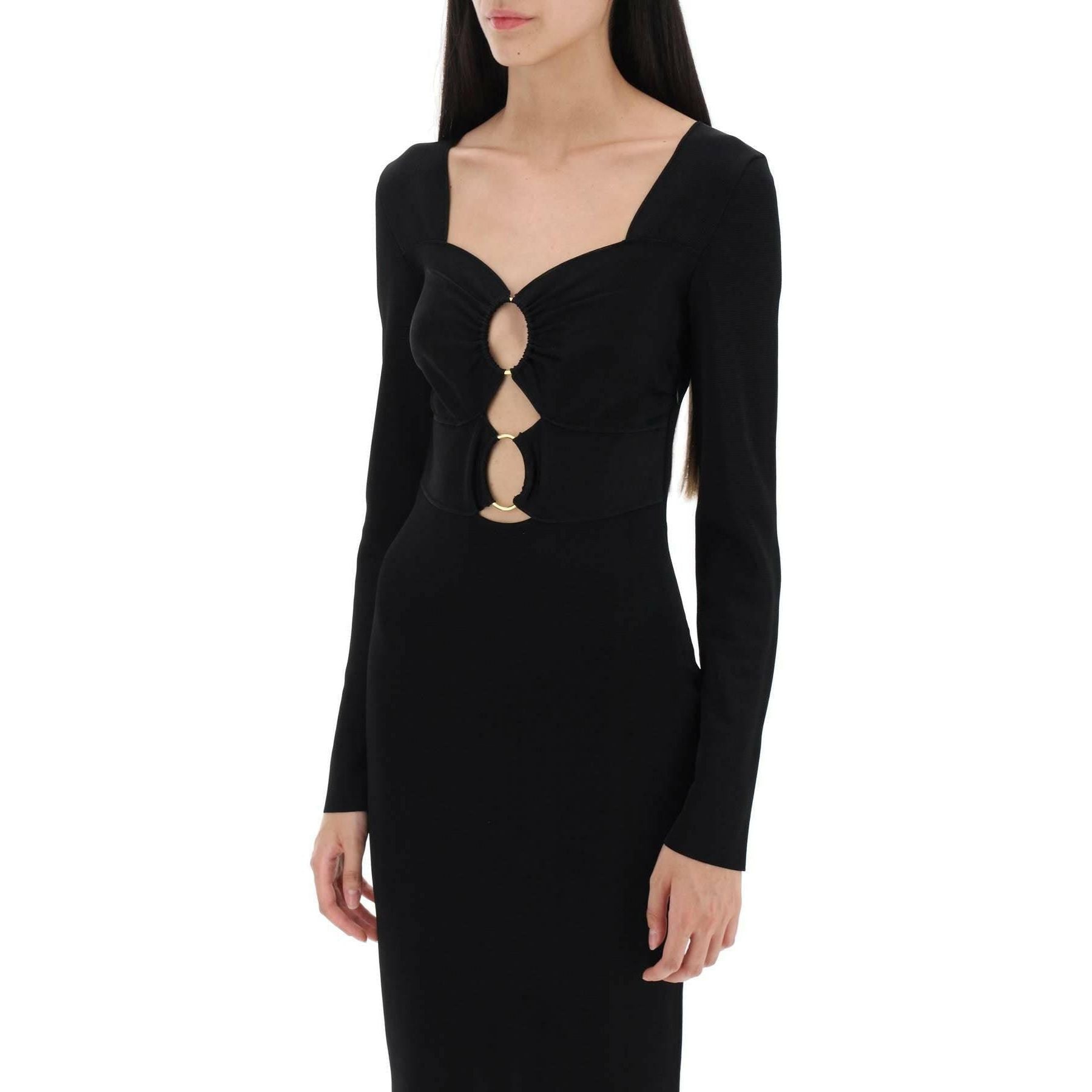 Knitted Midi Dress With Cut Outs TOM FORD JOHN JULIA.